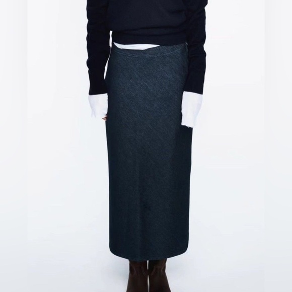 Brand New – No Tag – Zara Denim Z975 Midi Skirt – Size M - Picture 6 of 14